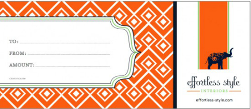 gift certificate